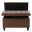 81.5cm Wide Faux Leather Tufted Square Cocktail Ottoman with Storage