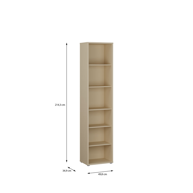 Alice Springs Bookcase, (5 Shelves) 214.3cm.H x 214.3cm.W x 214.3cm.D, Yellow