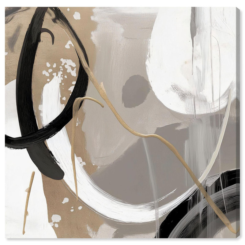 «Harmony of Neutrals Kitchen Decor» par Art Remedy, H 12 po x l 12 po, Toile tendue avec châssis
