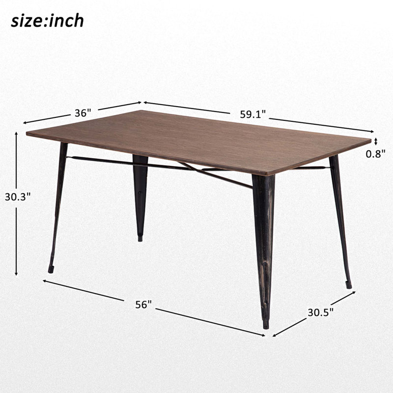 Geni Metal Base Dining Table