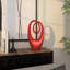 Abstract red polystone sculpture-107635934