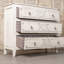 3 armoires pour le salon, finition antique, armoire en bois de pin massif, rangement à 3 tiroirs