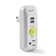 Wall Power Strip Surge Protector, 1 Outlet, 2 USB