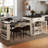 83.1" Kitchen Island With Extendable Table