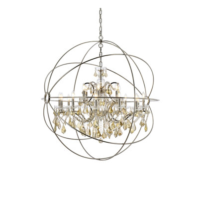 Lustre globe à bougie 18 lumières Svante