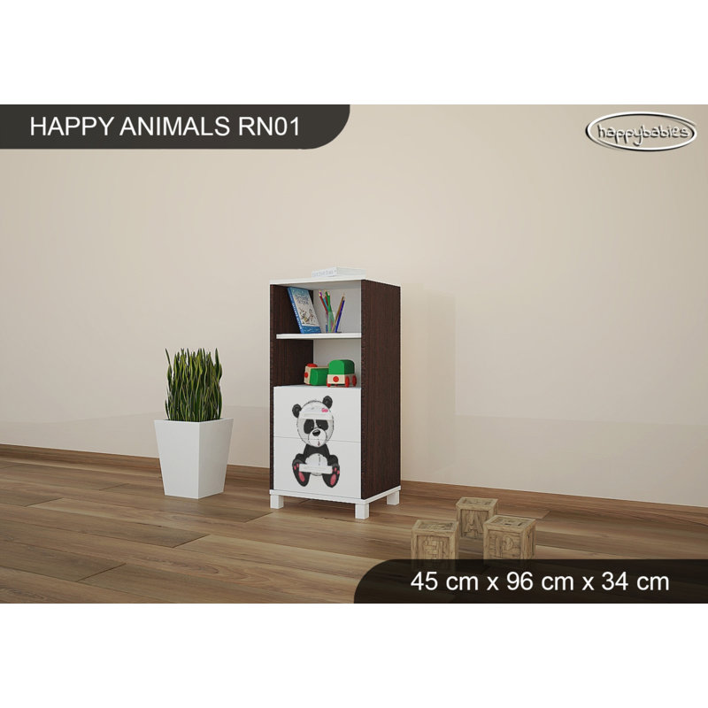 45cm W Animals Kids Cube, Chestnut