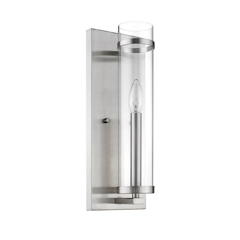 Aart Candle Wall Light, Satin Nickel