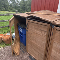 Leisure Season 5-ft x 3-ft Wood Storage Shed - Horizontal Refuse Storage  Shed, Cedar, Lean-to Style (55.0 Cu. Feet) in the Wood Storage Sheds  department at