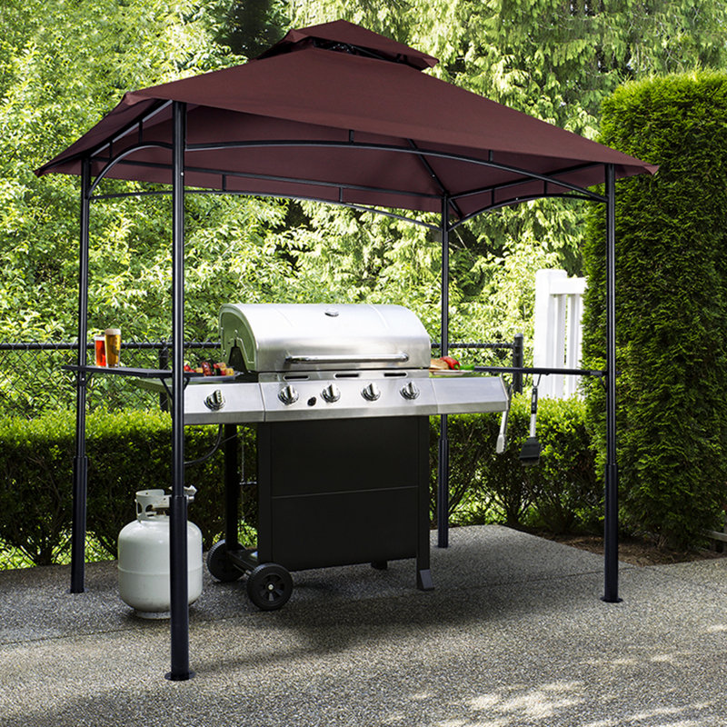8 Ft. W x 5 Ft. D Patio Grill Gazebo, Brown