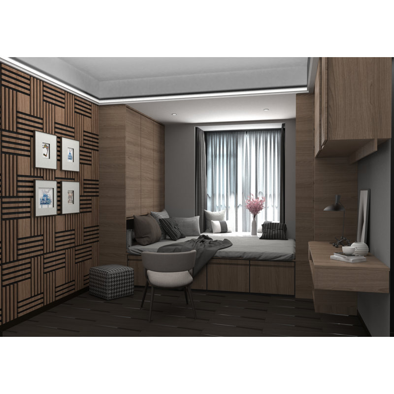 Panneau de bordure acoustique en bois