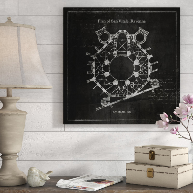 «Plan of San Vitale, Ravenna» par Sofia Fox - reproduction, Plexi, H 24 po x l 24 po