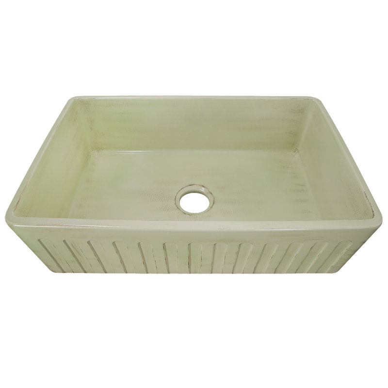 Vineyard 33'' L Single Basin Kitchen Sink, Shabby Green