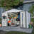 10X8 FT Outdoor Storage Shed, All Weather Metal Sheds With Lockable Doors, Tool Shed-121491702