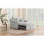 Fauteuil convertible en chenille avec dossier réglable, chaise longue 3 en 1 se transformant en lit, lit simple pour le salon, gris-2027533742
