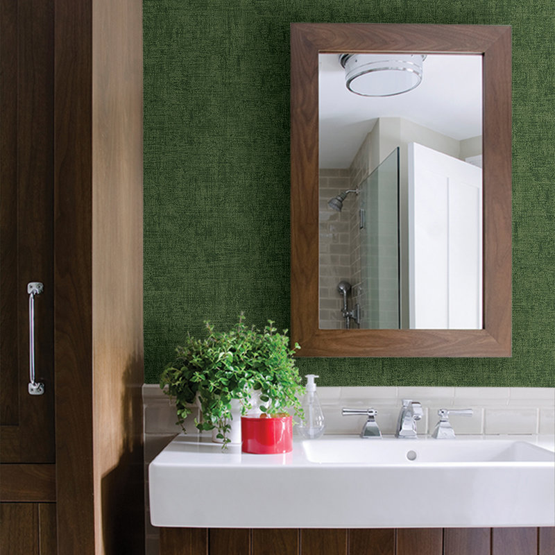 Rouleau de papier peint texturé en vinyle Gelilah L 33 pi x l 21 po, Vert