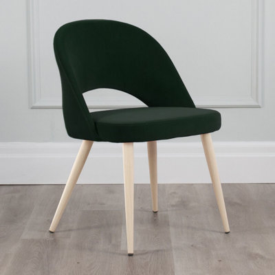 Chaise d'appoint rembourrée en velours Kanthan