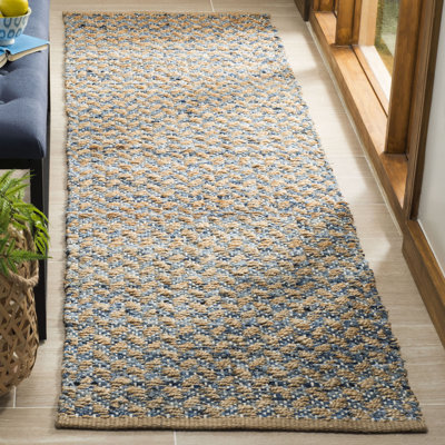Reinheimer Handwoven Flatweave Jute/Sisal Blue/Natural Area Rug