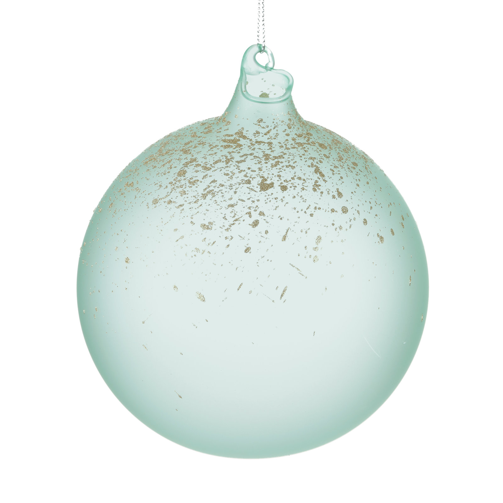 Ornaments Handmade Glass Ball Ornament, Blue, 4.72" H x 4.72" W x 4.72" D