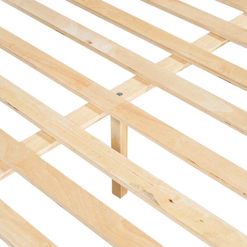 Lit superposé simple au-dessus de grand lit blanc avec cadre en bois robuste pour chambre à coucher au-dessus du lit, option détachable