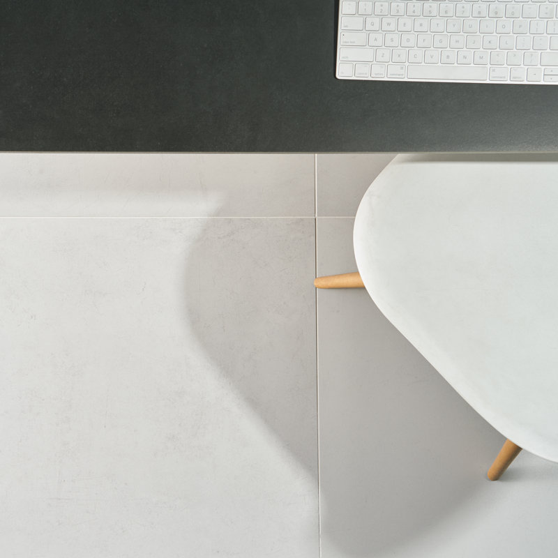 Fuse 24" x 48" Matte Porcelain Metallic Look Floor & Wall Tile (15.49 sq. ft./ box), Light Gray