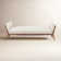 Chaise longue rembourrée en bois massif Kristen