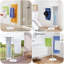 Porte-serviettes sur pied en acier inoxydable avec 4 barres pivotantes