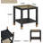 Modern Glass Square End Table, 2-Layer Nightstands With Metal Frame & Glass Top-584413306