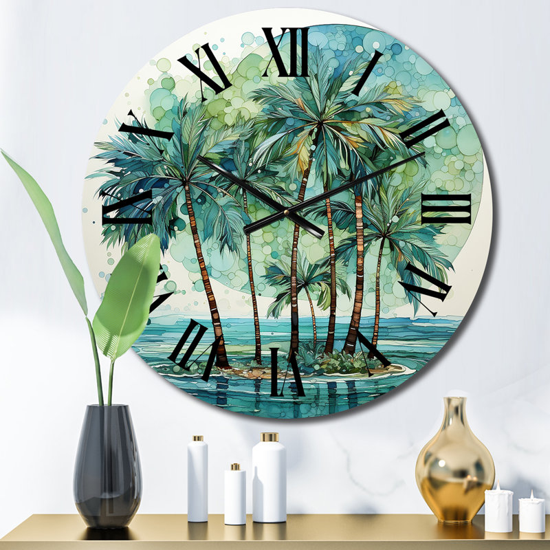 Cynara - Horloge murale florale, Moyenne