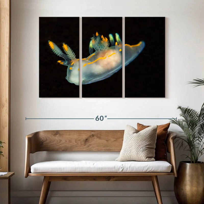 Sea Slug In Dark Waters, 32" H x 50" W