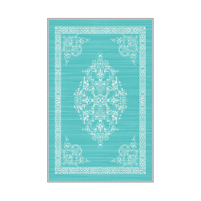 Premium Woven Carpet (23.6 x 39.4 inches), 100% Polyester, Antibacterial, Non-Slip PVC Underside | 8 mm Pile Height, 650 gr/m² | Machine Washable, 3D Digital Printing, Ideal for Home & Office Decor