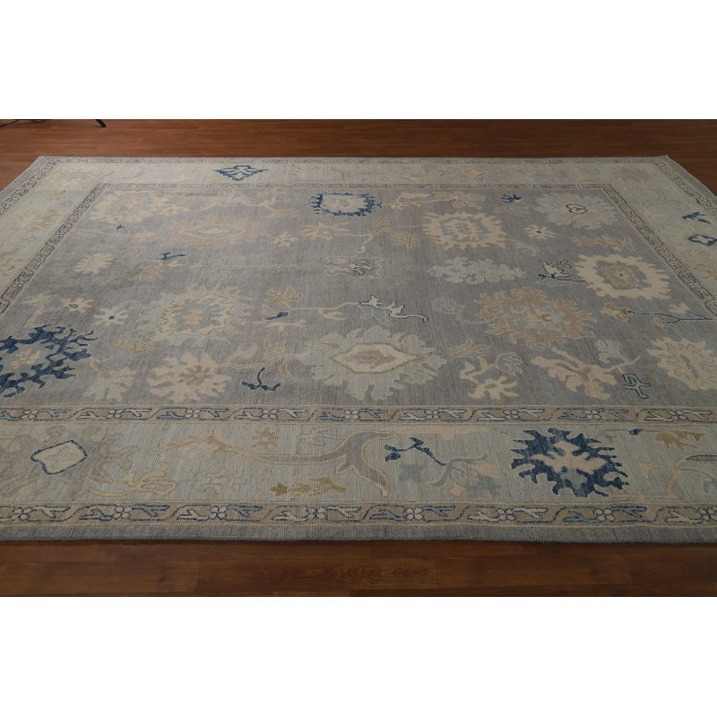 Vegetable Dye Oushak Turkish Area Rug 9x12