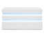 Table basse Lesi, plateau en verre de 47 po, 2 tiroirs, blanc glamour à DEL