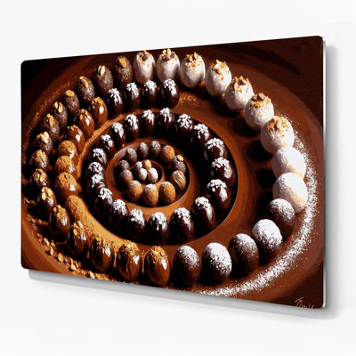 Desserts Brigadeiros, art mural en métal brun