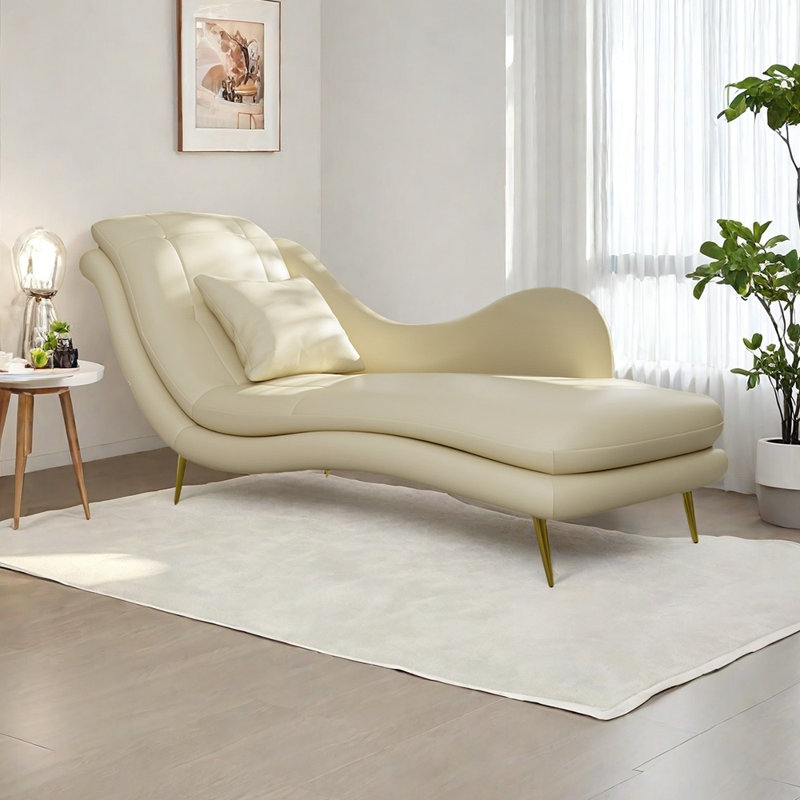 Chaise longue Robichaux , Orienté à gauche (vu de face), Beige