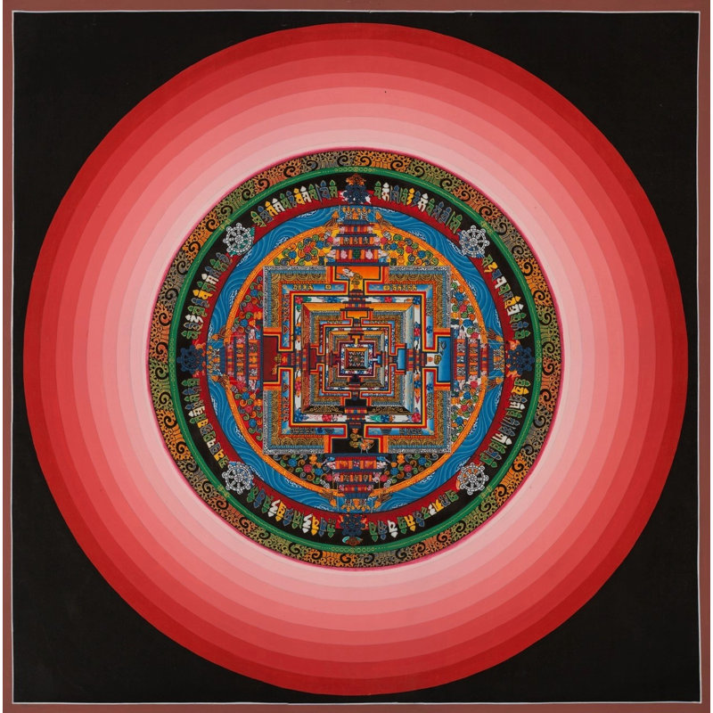 Kalachakra Mandala pour la méditation (Brocadeless Thangka)