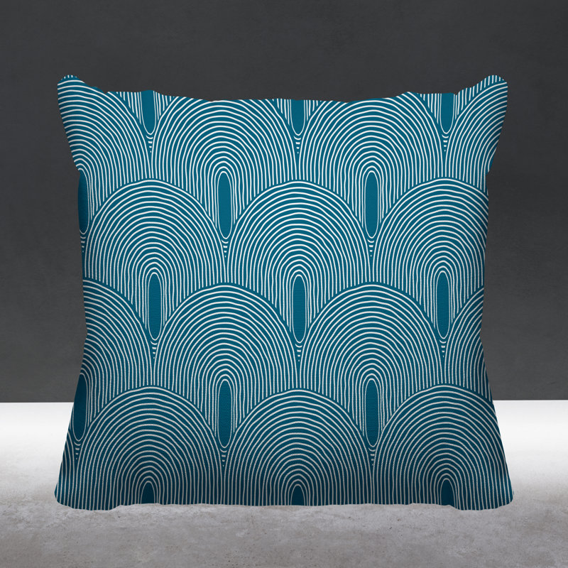 Coussin Limpo, L 15 po x H 15 po, Turquoise
