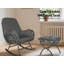 Chaise berçante d'extérieur en osier avec repose-pieds