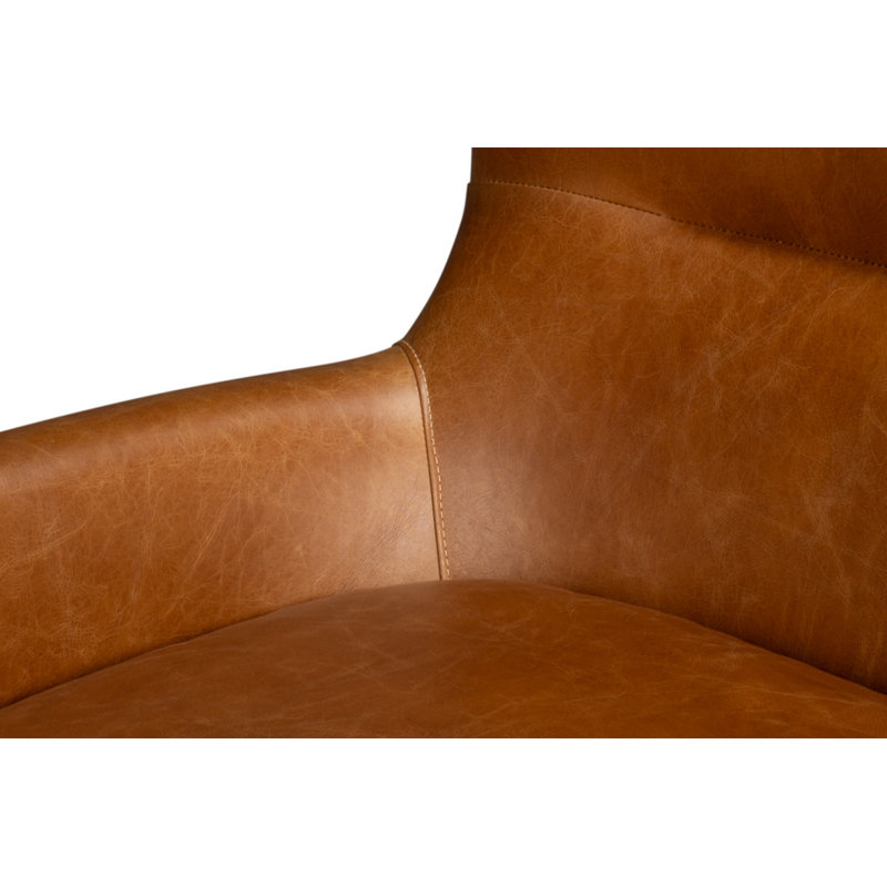 Patron Leather Wingback Chair