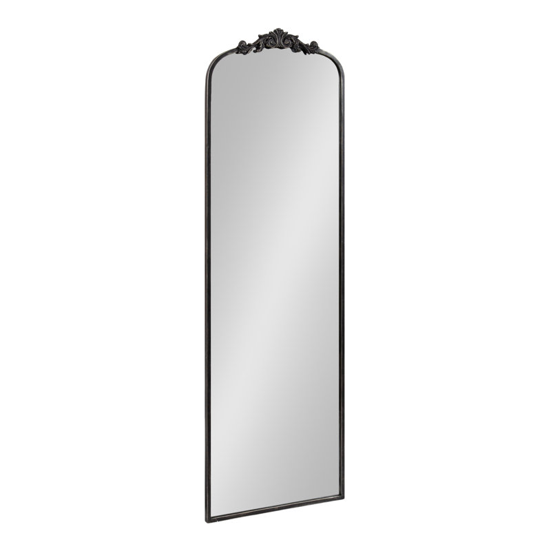Anglo Metal Flat Mirror, Black, 58" x 18"