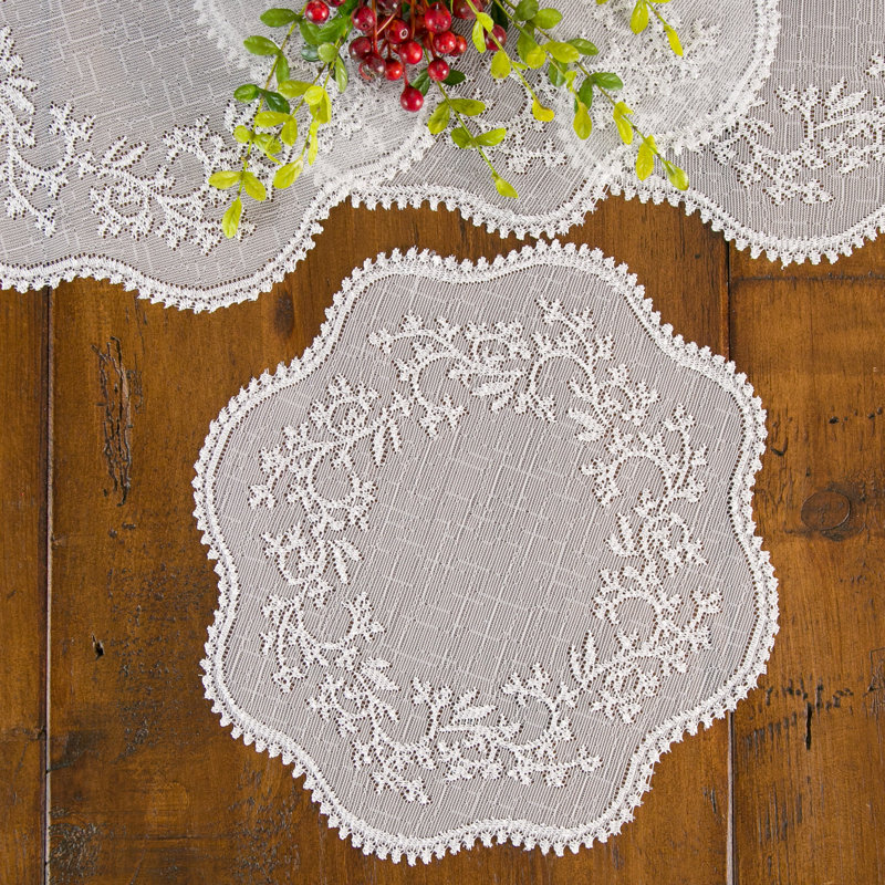 Napperon 12" Pilar, Blanc