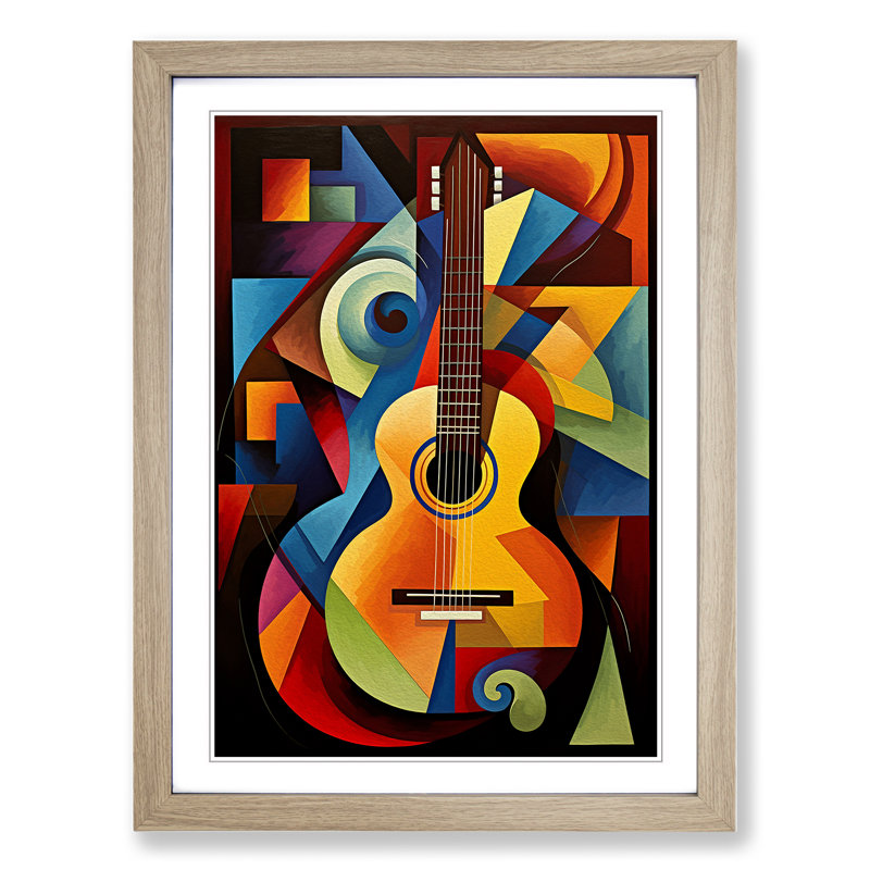Guitar Cubism No.3 - Framed Print
