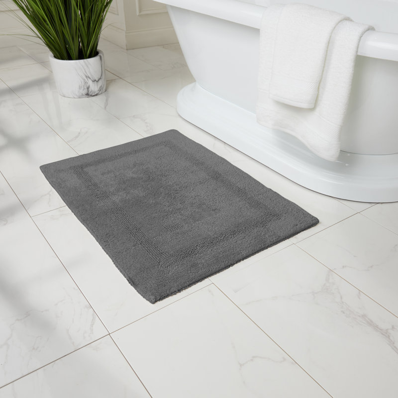Tapis pour salle de bain Edilio, Gris, L 24 po x L 36 po