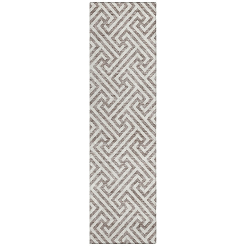 Washable Geometric Indoor / Outdoor Rug, Runner 2'3" x 7'6"