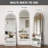 Full Length Mirror with LED Lights Arch Design Black Frame Adjustable Brightness 3 Color Modes for Bedroom