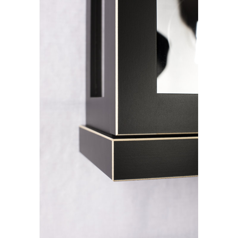 Solid Wood Pendulum Wall Clock, Black