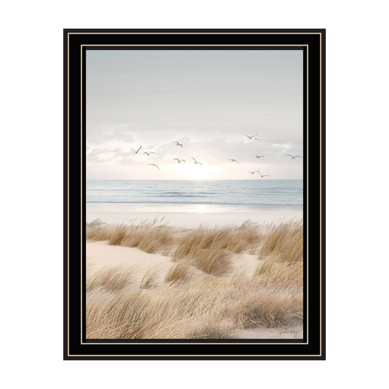 «Coastal Dreams V» Byamber Sterling, reproduction encadrée prête à accrocher, cadre noir, Black
