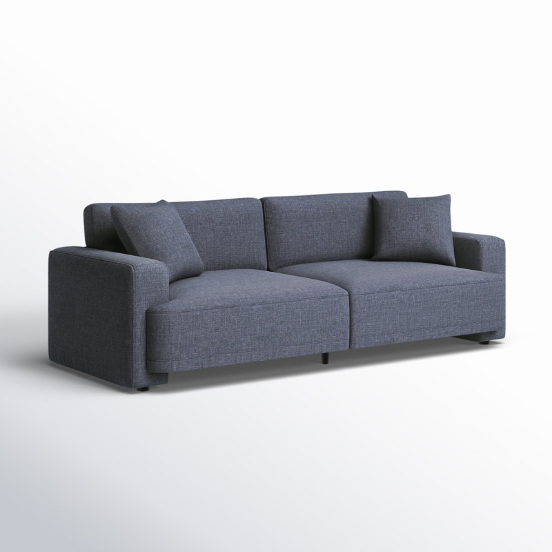 Ives 90'' Upholstered Deep Sofa, Luna Charcoal