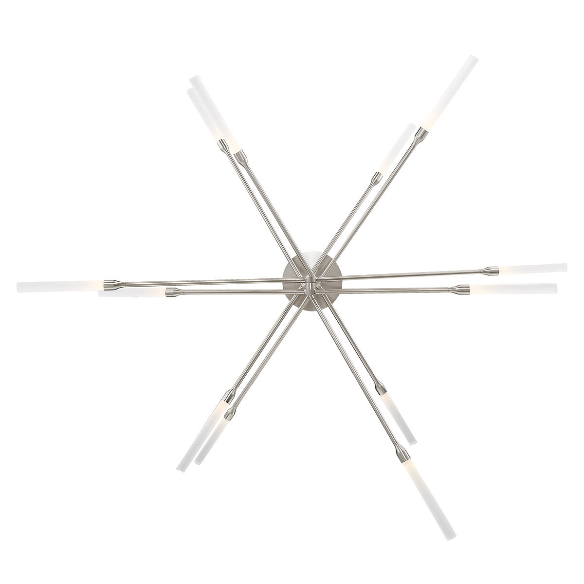 Emory 12-Light Chandelier, 57"H x 55"W x 55"D, Brushed Nickel