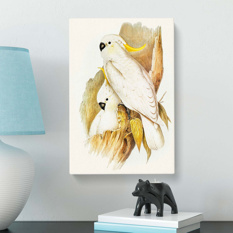 Crested Cockatoos by Elizabeth Gould - Wrapped Canvas, 76cm H x 50cm W x 3cm D