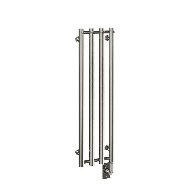 Chauffe-serviettes électrique mural 10,5 "x37,5" Rosendal, Électrique à brancher, Nickel poli, H 37,5 po x l 10,5 po x P 4 po
